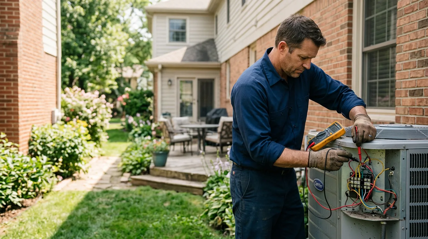 HVAC technician working near Spalding, MI